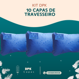 KIT 10 Capas de Travesseiro NAPA BAGUM Antialérgico Impermeável AZUL